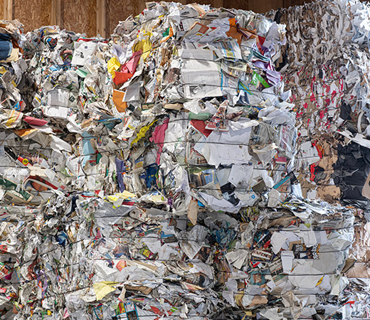 Papier recyclé pour la trasnformation en ouate de cellulose