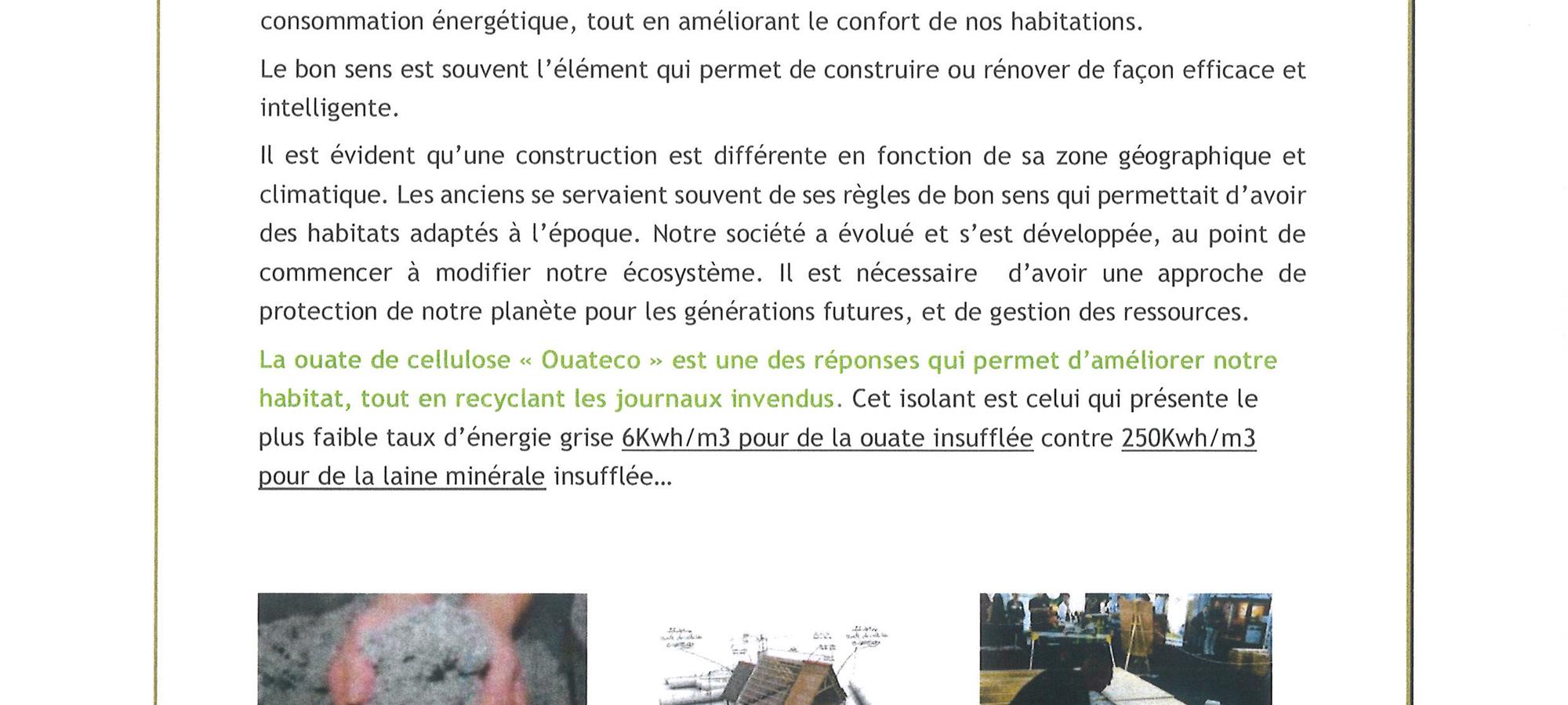 Comparatif isolation Ouate de Cellulose Ouateco contre laine de verre — free download