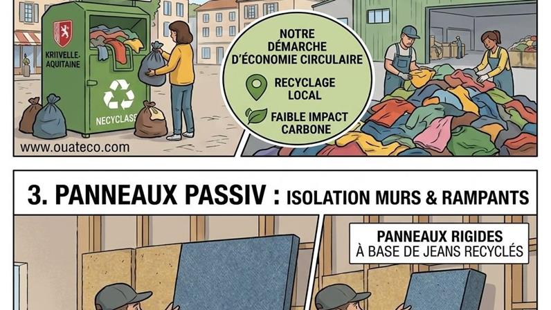 Panneaux isolants en coton recyclés Passiv by Ouateco