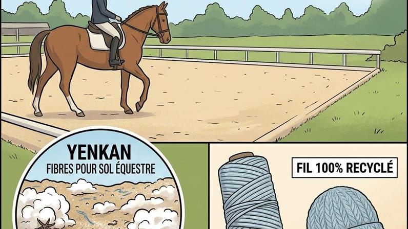 Fibre pour sable et sol equestre sans plastique Yenkan