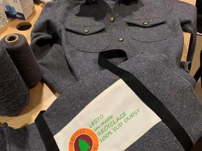 veste et sac 100% Français-textiles usagés recyclés