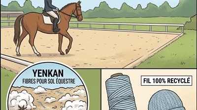 Fibre pour sable et sol equestre sans plastique Yenkan