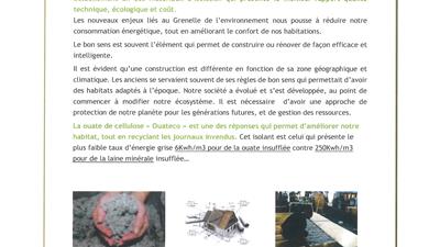 Comparatif isolation Ouate de Cellulose Ouateco contre laine de verre