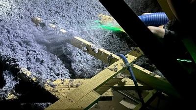 Soufflage Fileco isolant recyclé par Label Iso