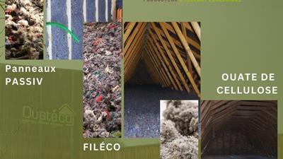 Isolation sans biocide ouate de cellulose ou coton Ouateco