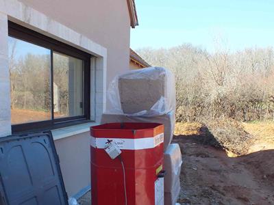 Chantier soufflage de combles ouate Nature