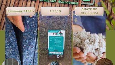 Isolant original en textiles usagés recyclés Français Ouateco